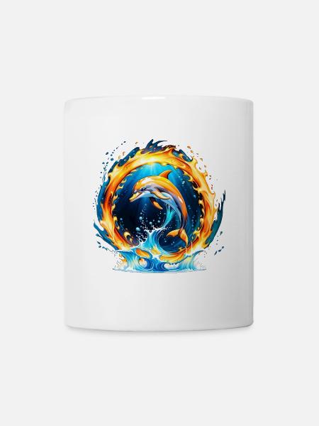 Ein faszinierendes Zusammenspiel von Feuer und Wasser. - Tasse - Weiß
