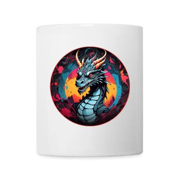 Feuerdrache Drachenportrait für Drachenfans Drache - Tasse - Weiß - Vorne