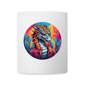 Feuerdrache Drachenportrait für Drachenfans Drache - Tasse - Weiß - Vorne