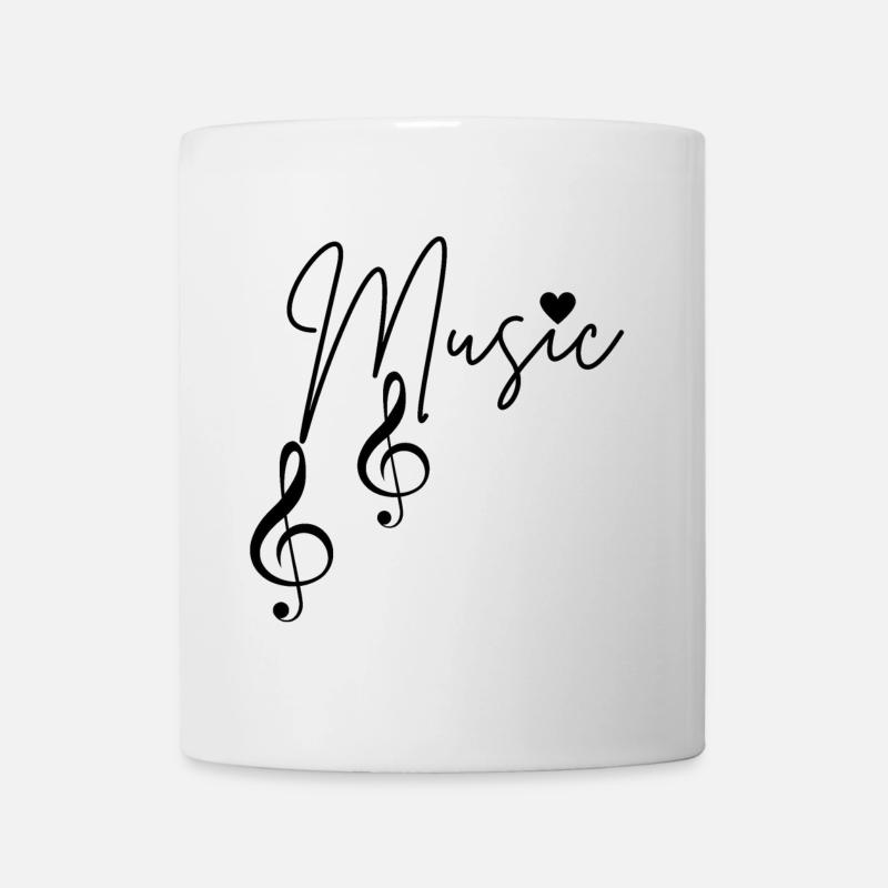 Musiknoten - Tasse - Weiß
