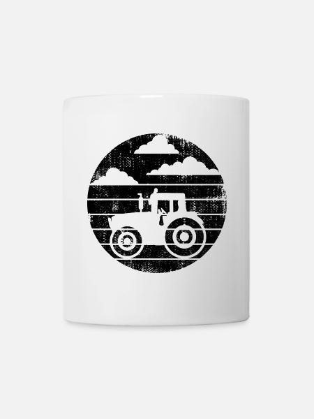 Traktor Skizze - Tasse - Weiß