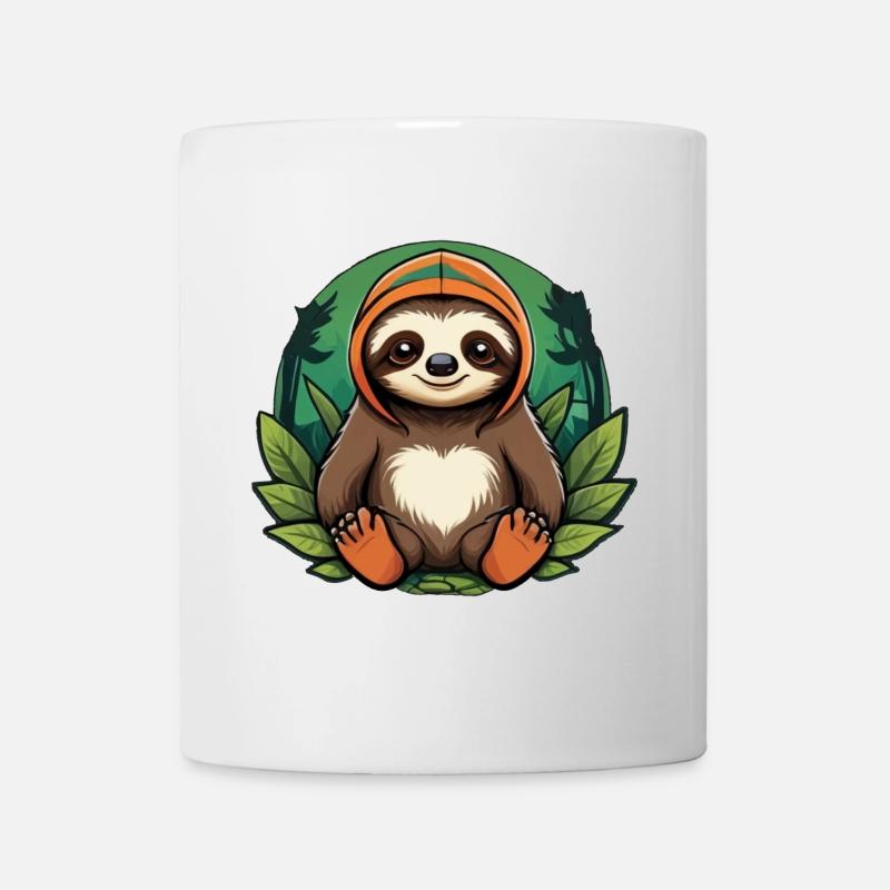 Faultier im Wald - Tasse - Weiß