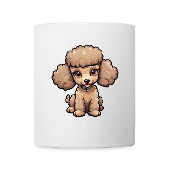 Caniche mignon en beige - Mug blanc - blanc - Devant