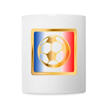 Fußball Flagge Frankreich Europa - Tasse - Weiß - Vorne