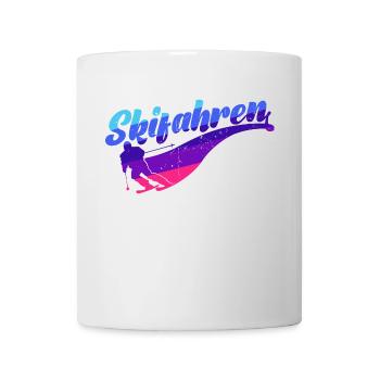 Schifahren Spruch Schnee Eislaufen Wintersport - Tasse - Weiß - Vorne