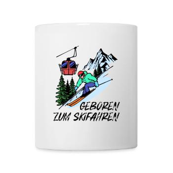 Berg Statement Schifahrer Skifahrer Wintersport - Tasse - Weiß - Vorne