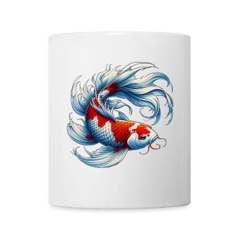 Japanischer japanischer Koi-Karpfenfisch - Tasse - Weiß - Vorne