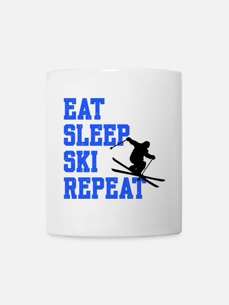 Ski Snowboard Sports d’hiver Hiver - Mug blanc - blanc