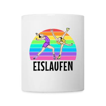 Eislaufen Spruch Wintersport Schnee Kalt Eis - Tasse - Weiß - Vorne