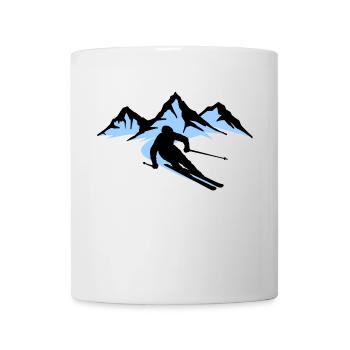 Berg Wintersport Wintersaison Pistengaudi Schnee - Tasse - Weiß - Vorne