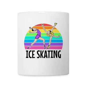 Wintersport Eislaufen Winterurlaub Eis Schnee Kalt - Tasse - Weiß - Vorne