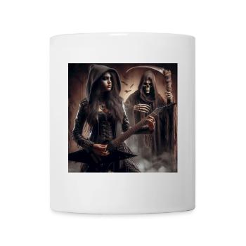 Gitarrist und The Grim Reaper - Tasse - Weiß - Vorne