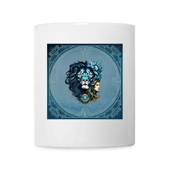 La majestueuse tête de lion - Mug blanc - blanc - Devant