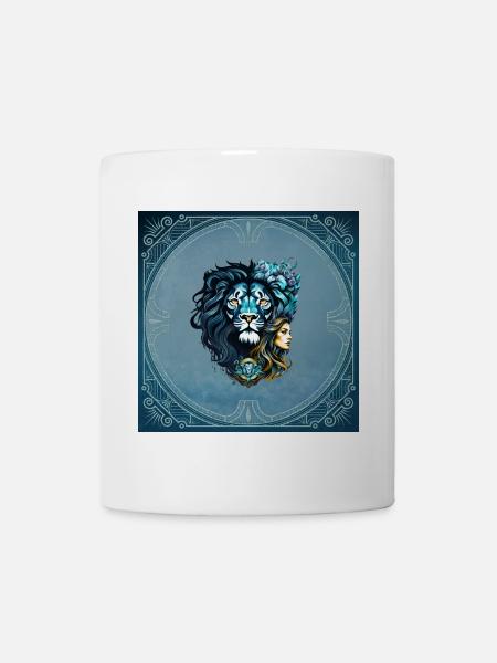 Der majestätische Löwenkopf - Tasse - Weiß
