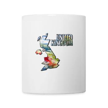 Aquarell Karte United Kingdom - Tasse - Weiß - Vorne