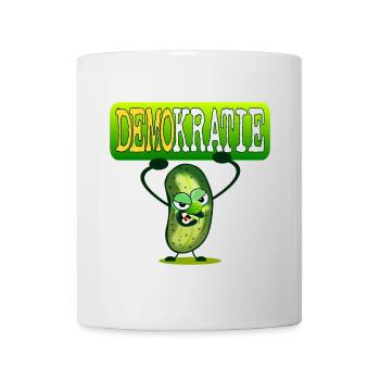 Demokratie Demo - Gewürzgurken - Tasse - Weiß - Vorne