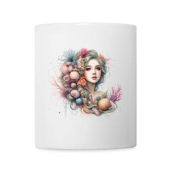 Fantastic, Mermaid, Artwork, Colorful, - Mug - white - Front