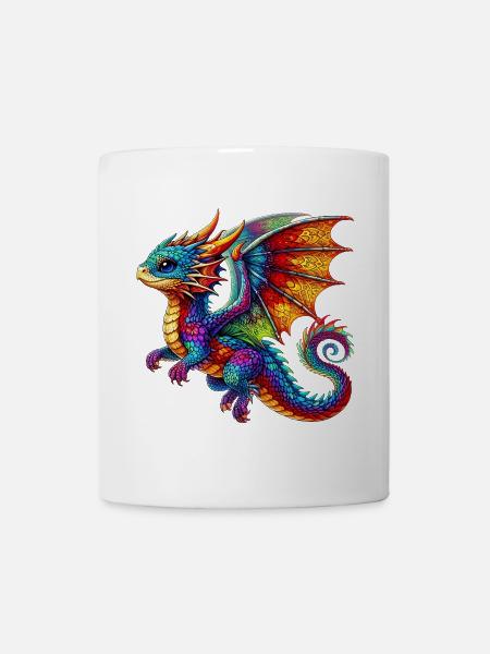 Drache - Tasse - Weiß