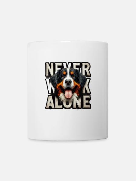 Bernese mountain dog - Mok - wit