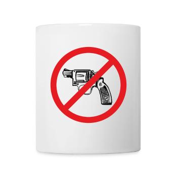 Stop War / Revolver verboten! - Tasse - Weiß - Vorne