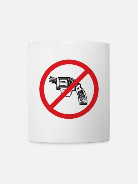 Stop War / Revolver verboten! - Tasse - Weiß
