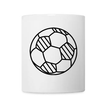 Football Minimal Lines Logo Joueur Club Équipe - Mug blanc - blanc - Devant