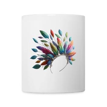 Colorful feathers. Vivid and detailed - Mug - white - Front