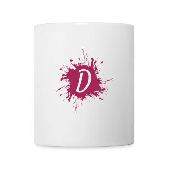Lettre D - lettre initiale D - Mug blanc - blanc - Devant