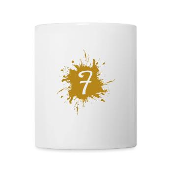Buchstabe F - Anfangsbuchstabe F Gold - Tasse - Weiß - Vorne
