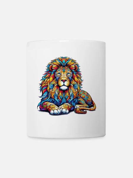 Löwe - Tasse - Weiß