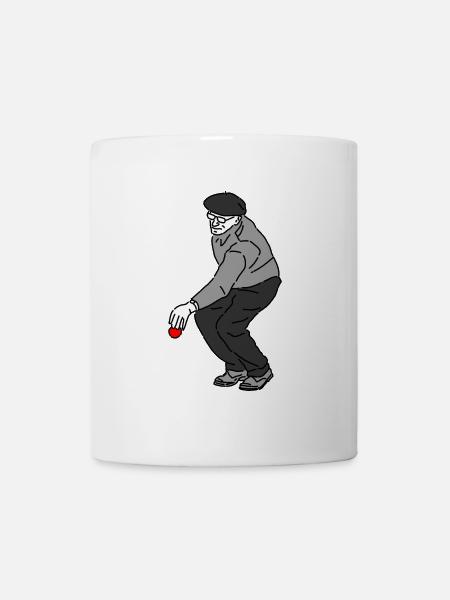 Petanque Spieler Linkshänder - Tasse - Weiß