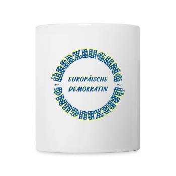 European Democrat by Conviction Circular Text - Mug - white - Front