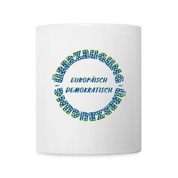 European Democratic by Conviction Circular Text - Mug - white - Front