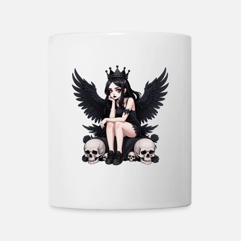Dunkle Gothic Gothic Fee mit Flügeln - Tasse - Weiß