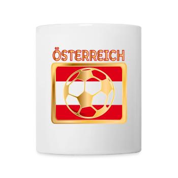 AUSTRIAN FLAG - FOOTBALL AUSTRIA - Mug - white - Front