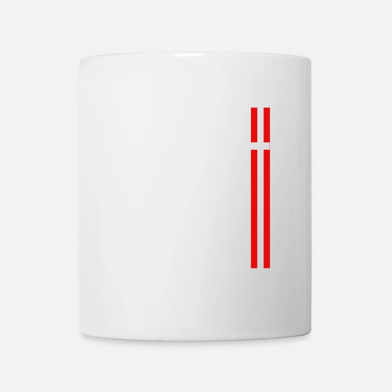 Flagge von Dänemark, dänischer Stolz - Tasse - Weiß