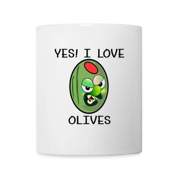 DESSIN ANIMÉ J’AIME LES OLIVES - Mug blanc - blanc - Devant