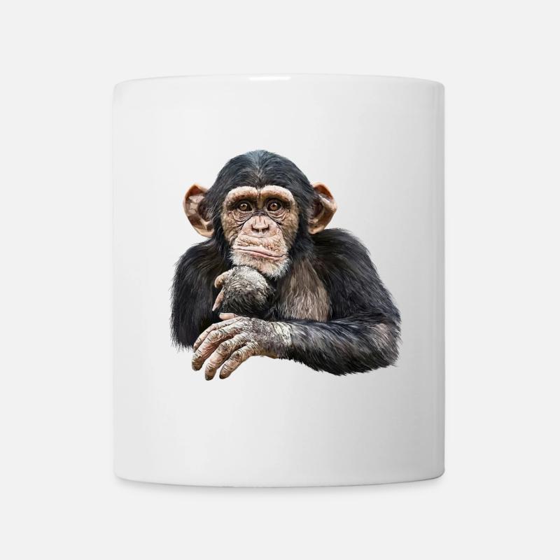 Schimpanse - Tasse - Weiß