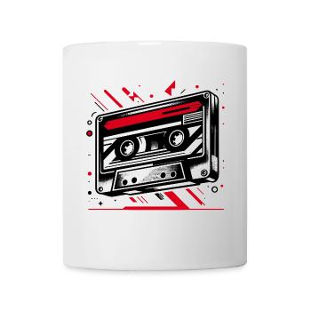 Music cassette in retro style 80s and 90s style - Mug - white - Front