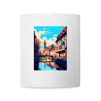 Straßburg Frankreich Vintage Reiseplakat Souvenir - Tasse - Weiß - Vorne