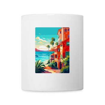 Costa Del Sol Spanien Vintage Reiseplakat Souvenir - Tasse - Weiß - Vorne
