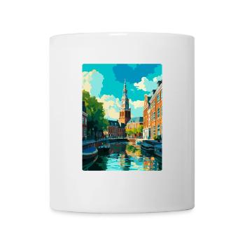 Groningue Pays-Bas Affiche de voyage vintage WPA - Mug blanc - blanc - Devant