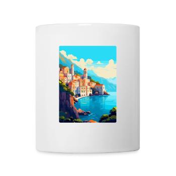 Amalfi Italie Affiche de voyage vintage WPA Souvenir - Mug blanc - blanc - Devant