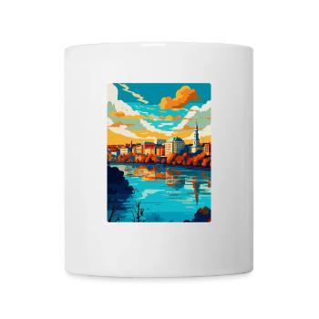 Belgrade Serbie Affiche de voyage vintage Souvenir WPA - Mug blanc - blanc - Devant