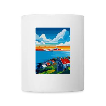 Reykjavik Iceland Vintage Travel Poster Souvenir - Mug - white - Front