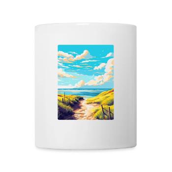 Texel Niederlande Vintage Reiseplakat Souvenir - Tasse - Weiß - Vorne