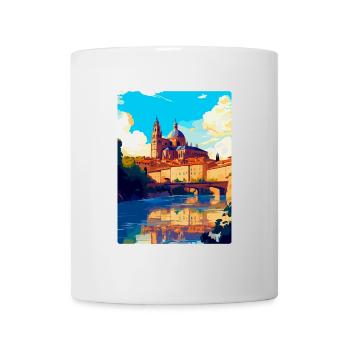 Salamanque Espagne Affiche de voyage vintage Souvenir WPA - Mug blanc - blanc - Devant