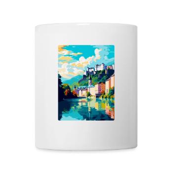 Salzbourg Autriche Poster de voyage vintage souvenir - Mug blanc - blanc - Devant