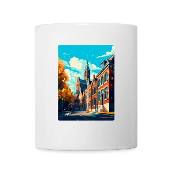 Tilburg Niederlande Vintage Reiseplakat Souvenir - Tasse - Weiß - Vorne