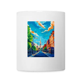 Dublin Irlande Royaume-Uni Affiche de voyage vintage souvenir - Mug blanc - blanc - Devant